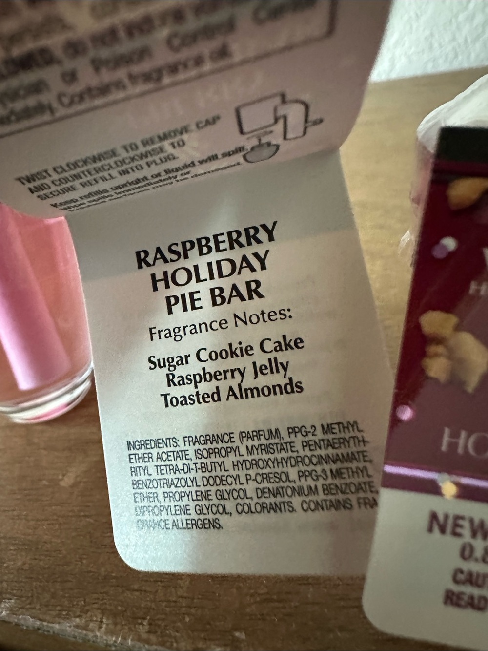 X3 bath and body works milk bar Raspberry Holiday Pie Bar Refills NEW - Picture 2 of 2